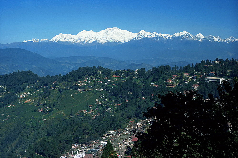 Kanchenjunga massif seen from Tiger Hill, Darjeeling, West Bengal state, India, Asia