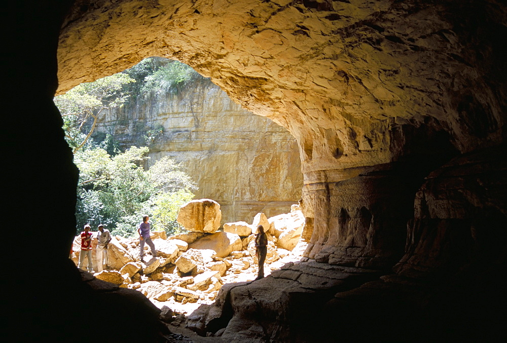 Sof Omar cave, exit into the downstream gorge, Southern Highlands, Ethiopia, Africa