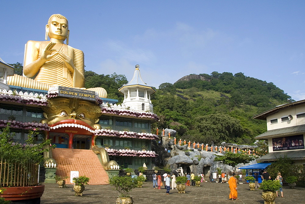 Golden Temple, with 30m high statue of Buddha, Dambulla, Sri Lanka, Asia