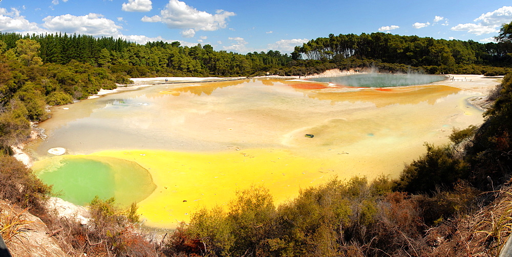 Champagne Pool, in Waiotapu geothermal area, Rotorua, North Island, New Zealand, Pacific