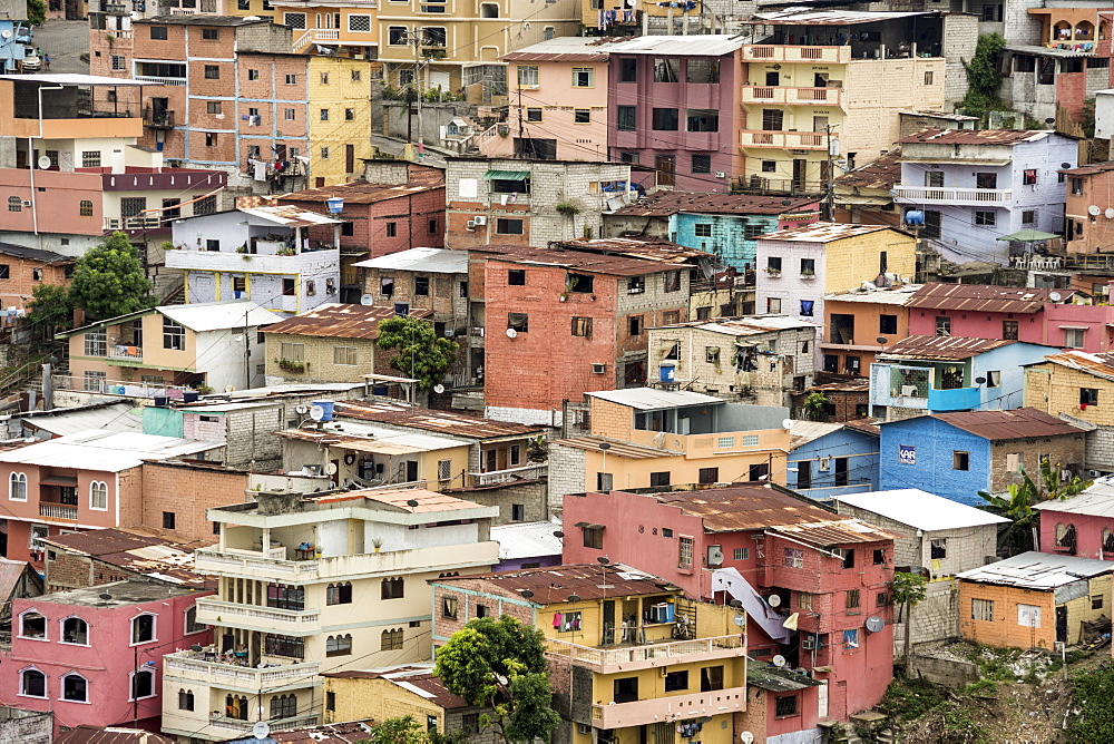 Las Penas barrio, historic centre on the hill of Cerro Santa Ana, Guayaquil, Ecuador, South America