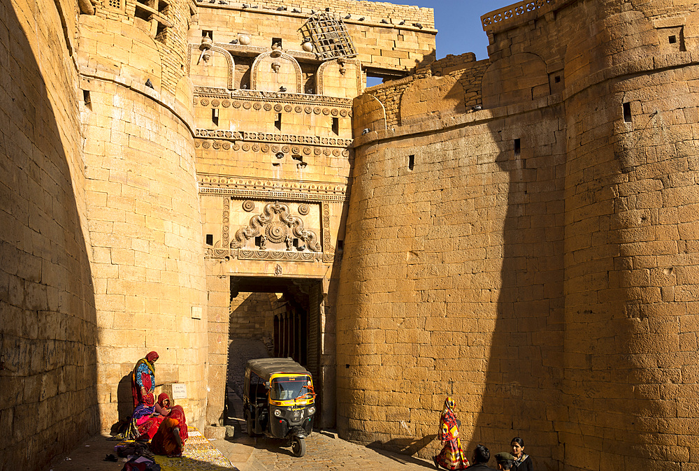 Jaisalmer Fort entrance, Jaisalmer, Rajasthan, India, Asia