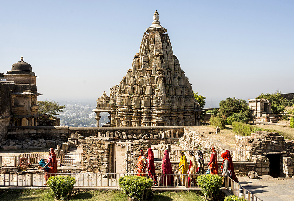 Mahasati pyre platforms, Chittorgarh (Fort), Chittor, Rajasthan, India, Asia