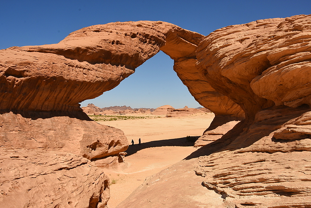 Rainbow Arch, in sandstone, north of Al Ula, North West Saudi Arabia, Middle East