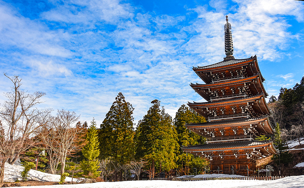 Seiryu-ji Buddhist temple built 1982 on outskists of Aomori, northern Honshu, Japan