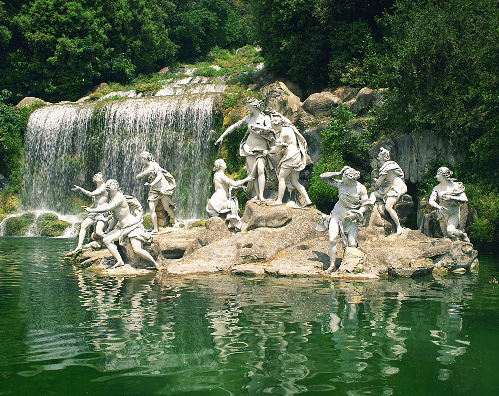 The Cascade, Caserta la Reggia (Regia di Caserta), UNESCO World Heritage Site, in Campania, Italy, Europe