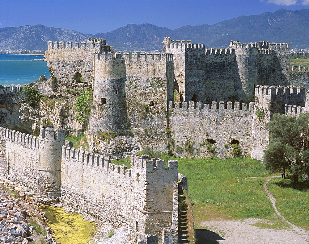 Exterior of Mamure Castle, Anamur, Cilicia, Anatolia, Turkey, Asia Minor