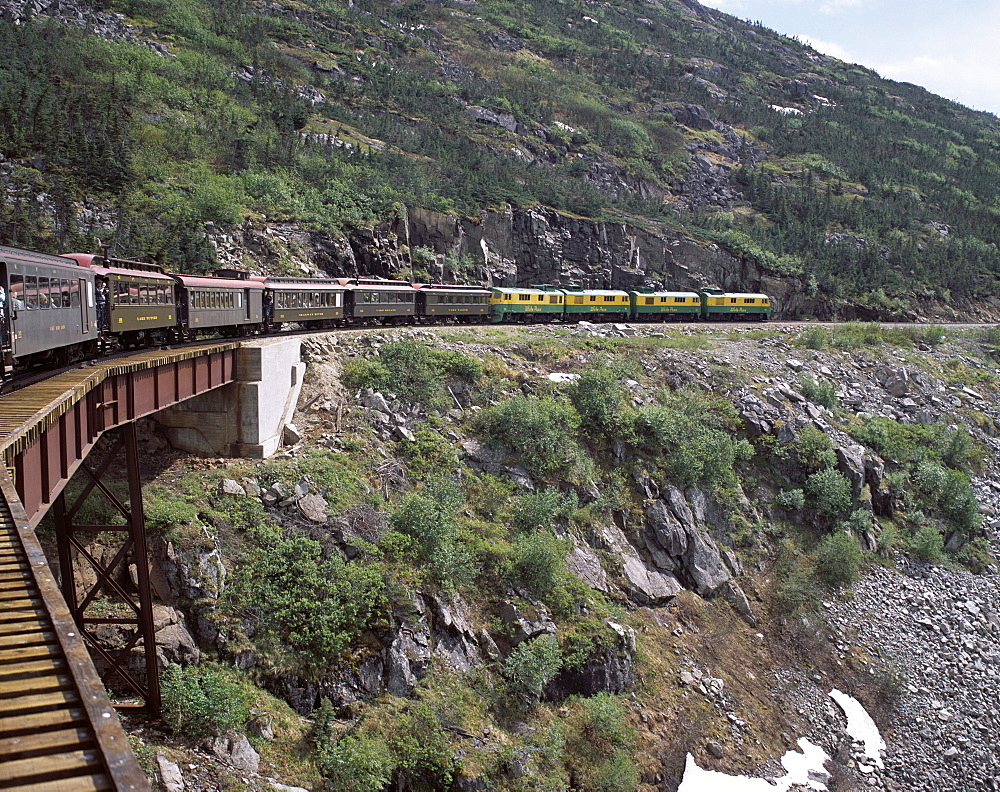 Train, White Pass Railway, Skagway, Alaska, United States of America (USA), North America