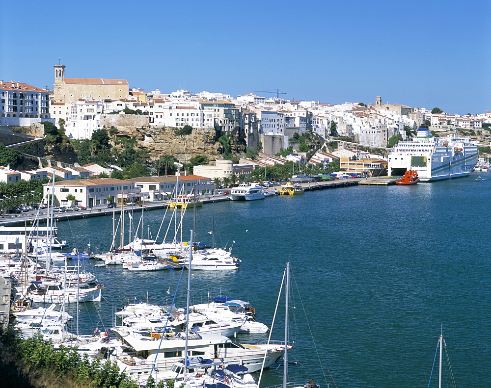 Mahon harbour, Menorca (Minorca), Balearic Islands, Spain, Mediterranean, Europe