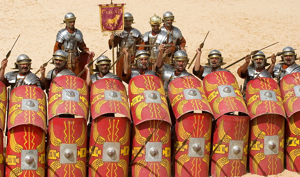 Roman legion, Jerash, Jordan, Middle East