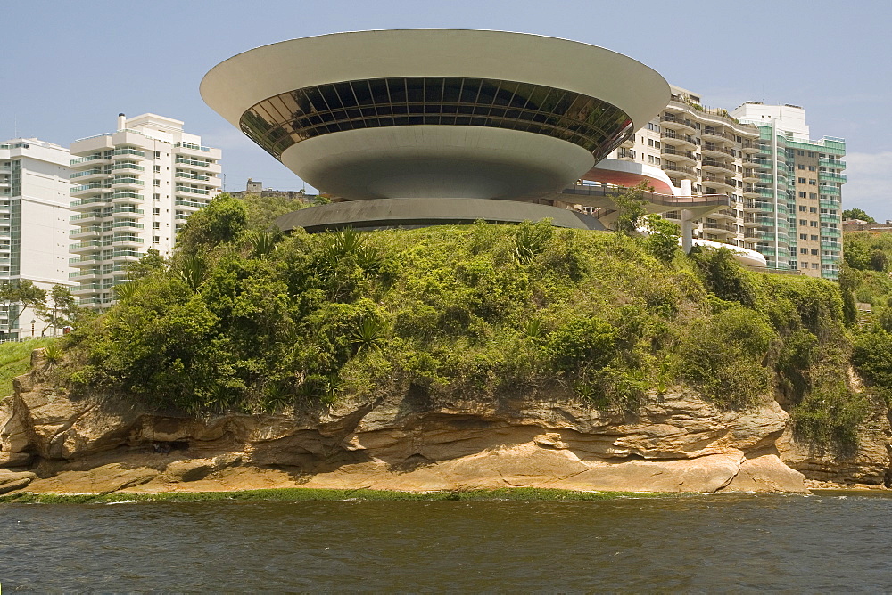 Museum of Contemporary Art, designed by Oscar Niemeyer, Niteroi, Rio de Janeiro, Brazil, South America