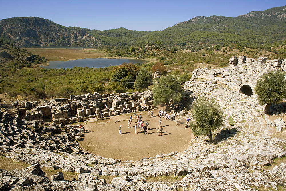 Theatre, Kaunos, Dalyan, Lycia, Turkey, Asia Minor, Eurasia