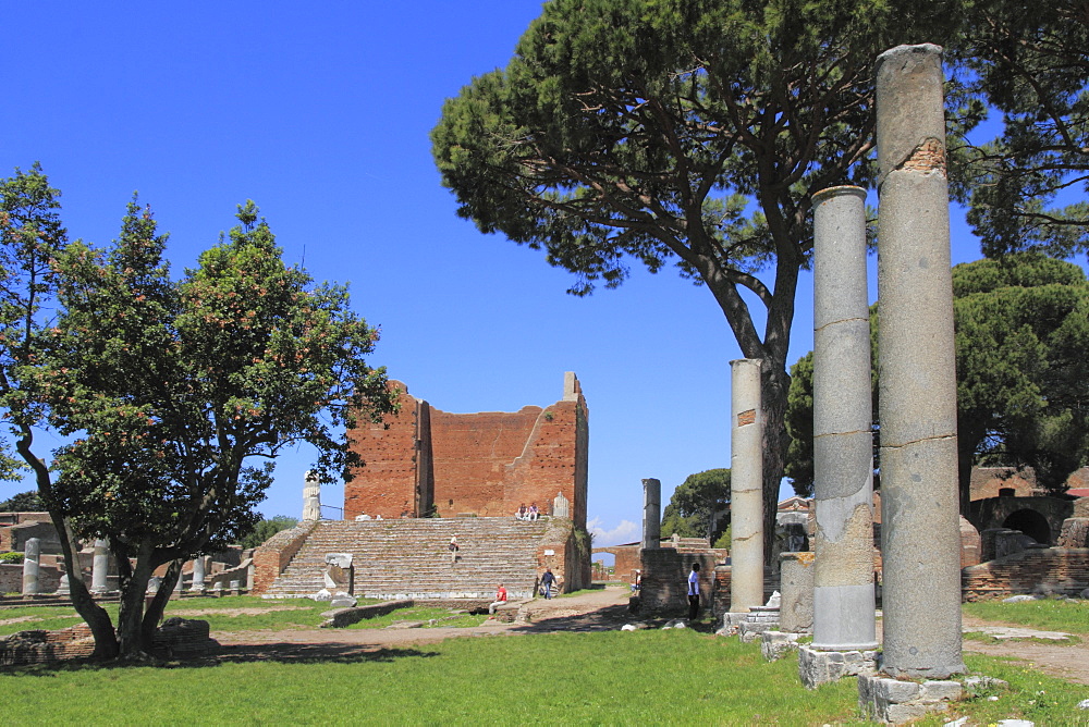 Forum and Capitol, Ostia Antica, Latium, Lazio, Italy, Europe