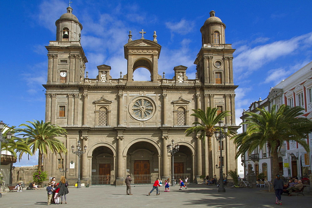 Cathedral and Plaza Santa Ana, Las Palmas, Canary Islands, Spain, Europe