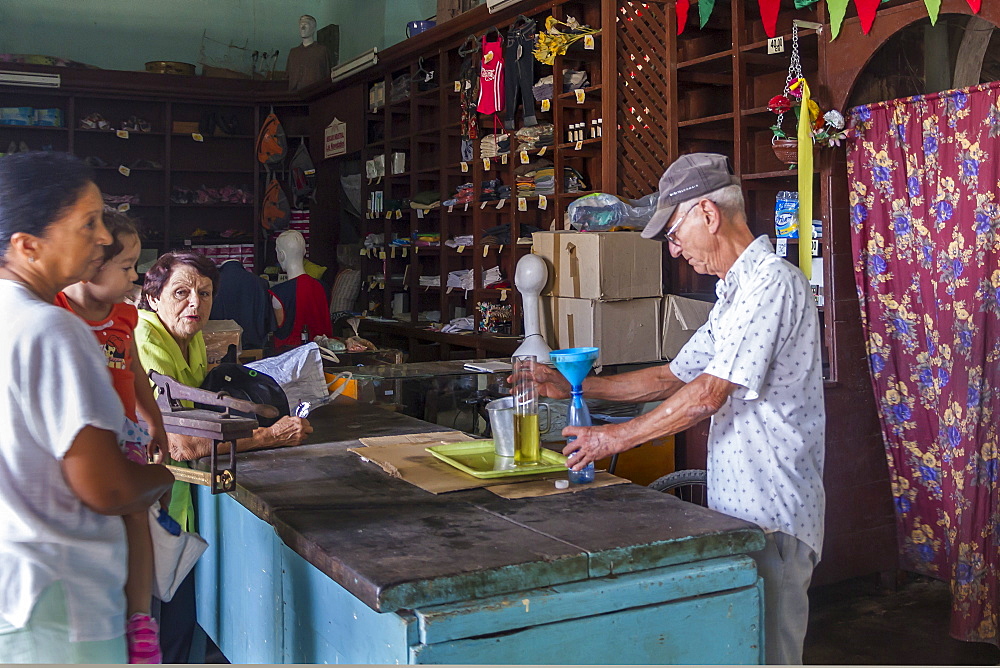 Government ration shop, Sancti Spiritus, Cuba, West Indies, Caribbean, Central America