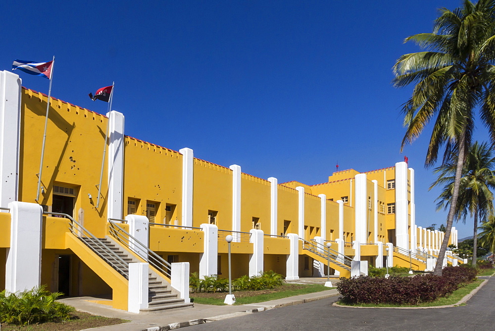 Former Moncado Barracks, scene of Castro's first guerrilla action, now the 26th July school, Santiago, Cuba, West Indies, Caribbean, Central America