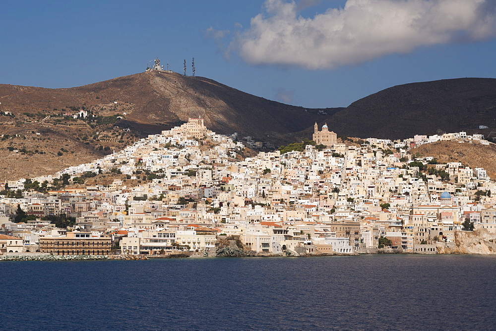 Ermoupolis, capital of Cyclades Islands, Syros, Greek Islands, Greece, Europe