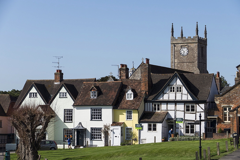 The Green and St. Mary's church, Marlborough, Wiltshire, England, United Kingdom, Europe