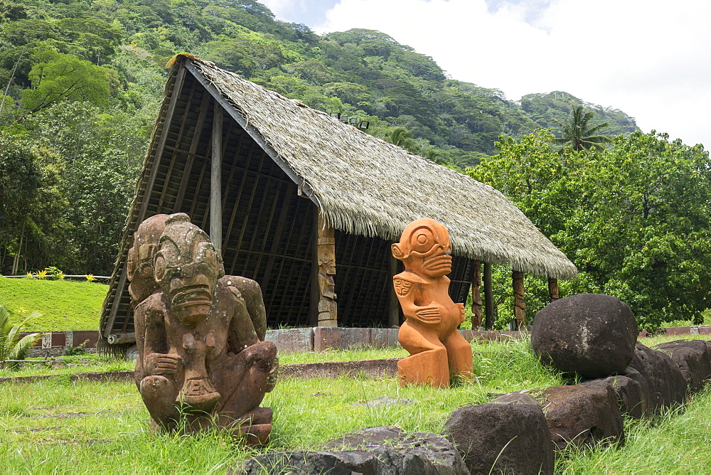 Cultural centre, Taipivai, Nuku Hiva, Marquesas islands, French Polynesia, South Pacific, Pacific