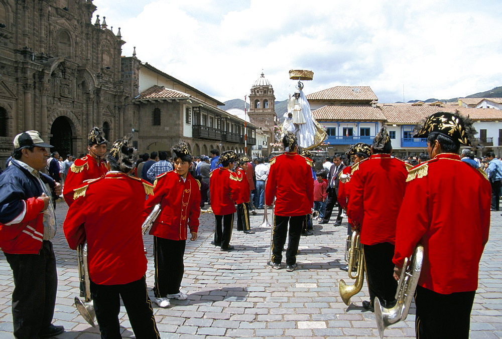 Religious procession on Christmas Day, Cuzco, Peru, South America