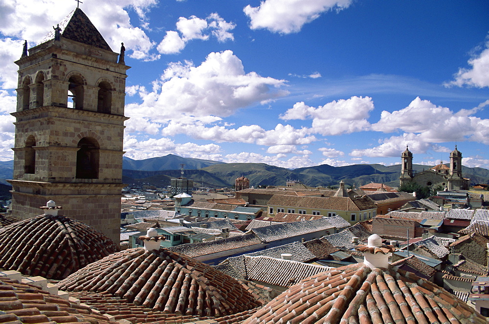 Roof top view of Christian Convent of San Francisco, Potosi, UNESCO World Heritage Site, Bolivia, South America