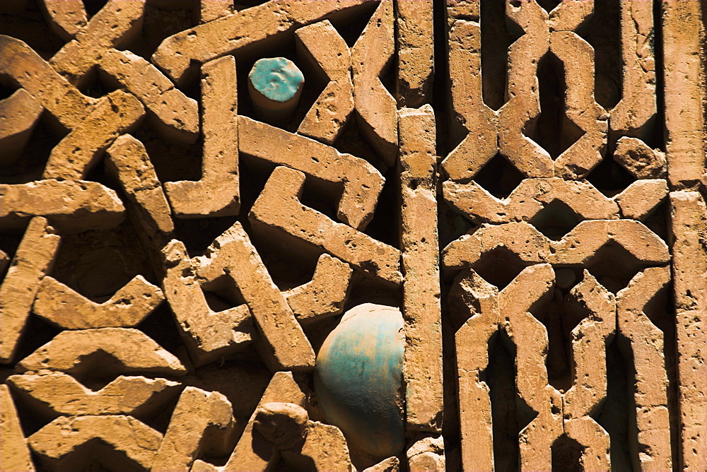 Decoration on the remains of a 12th century Ghorid arch, Friday Mosque (Masjet-eJam), Herat, Herat Province, Afghanistan, Asia