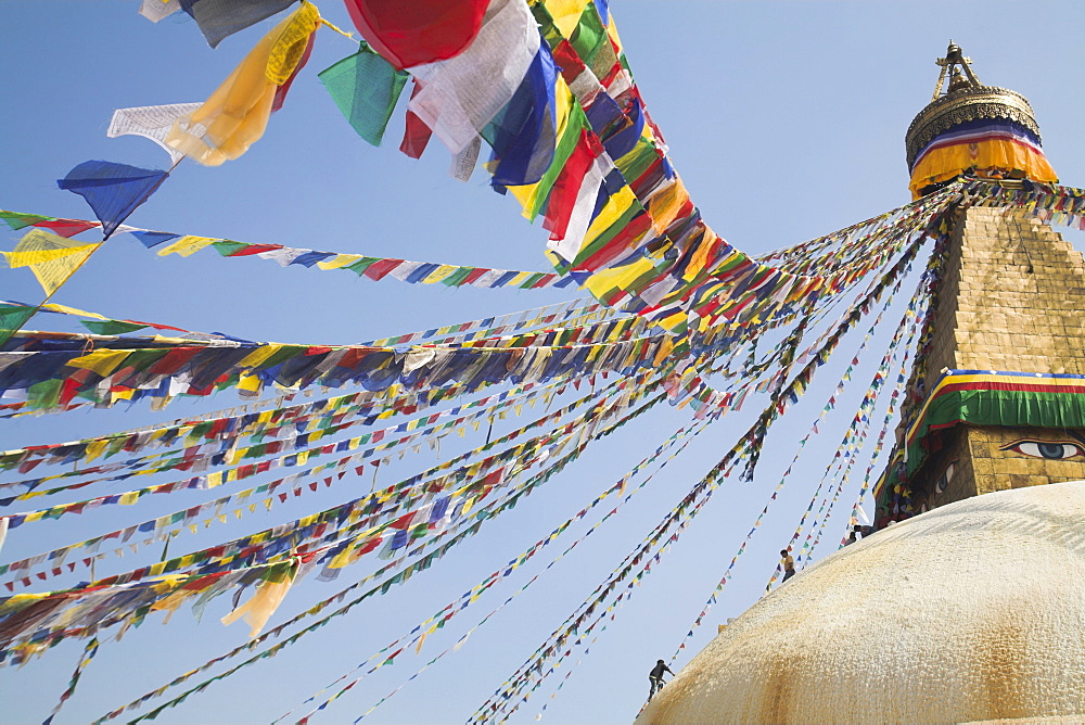 Lhosar (Tibetan and Sherpa New Year festival), Bodhnath Stupa, UNESCO World Heritage Site, Bagmati, Kathmandu, Nepal, Asia