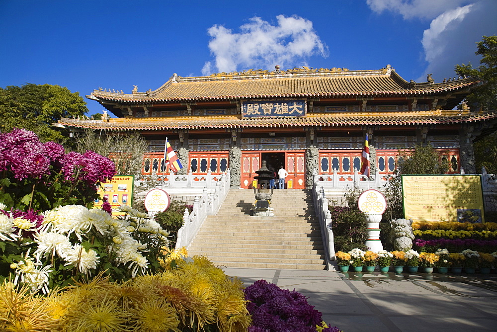 Ngong Ping, Po Lin Buddhist Monastery and temple complex, Lantau Island, Hong Kong, China, Asia