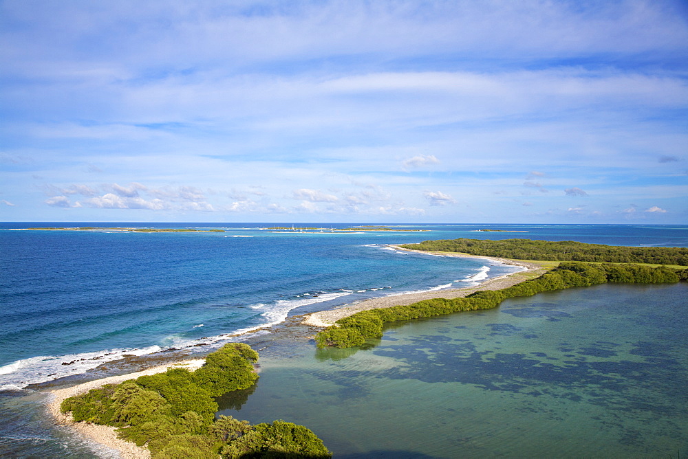 View of Gran Roque, Archipelago Los Roques National Park, Venezuela, South America