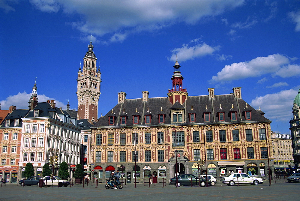 The Vielle Bourse on the Grand Place in the city of Lille in Nord Pas de Calais, France, Europe