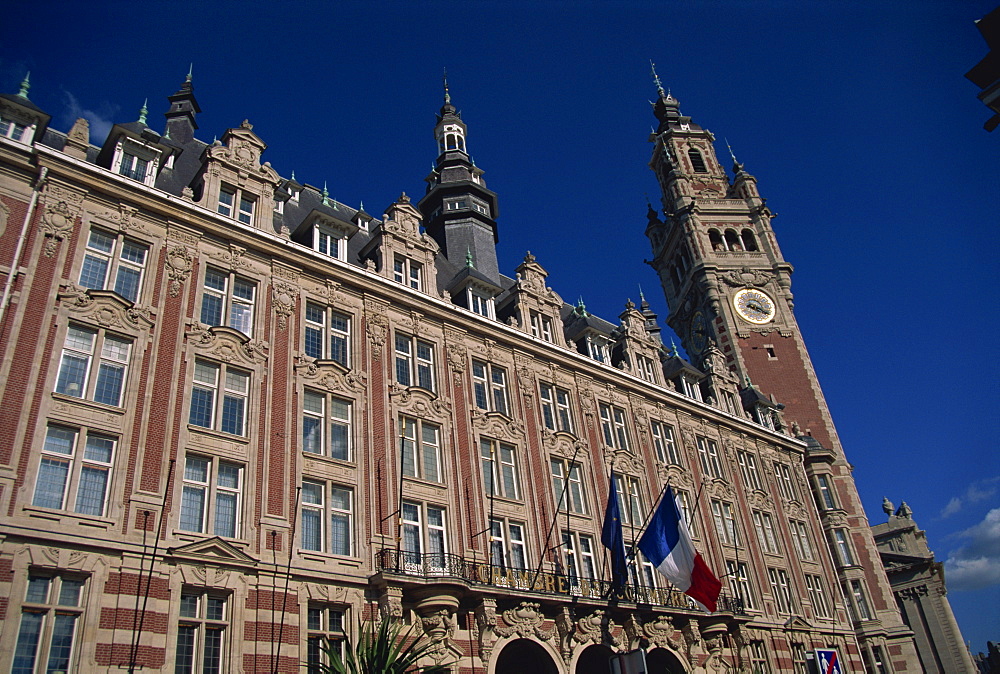 The Chamber of Commerce building in the city of Lille, Nord Pas de Calais, France, Europe