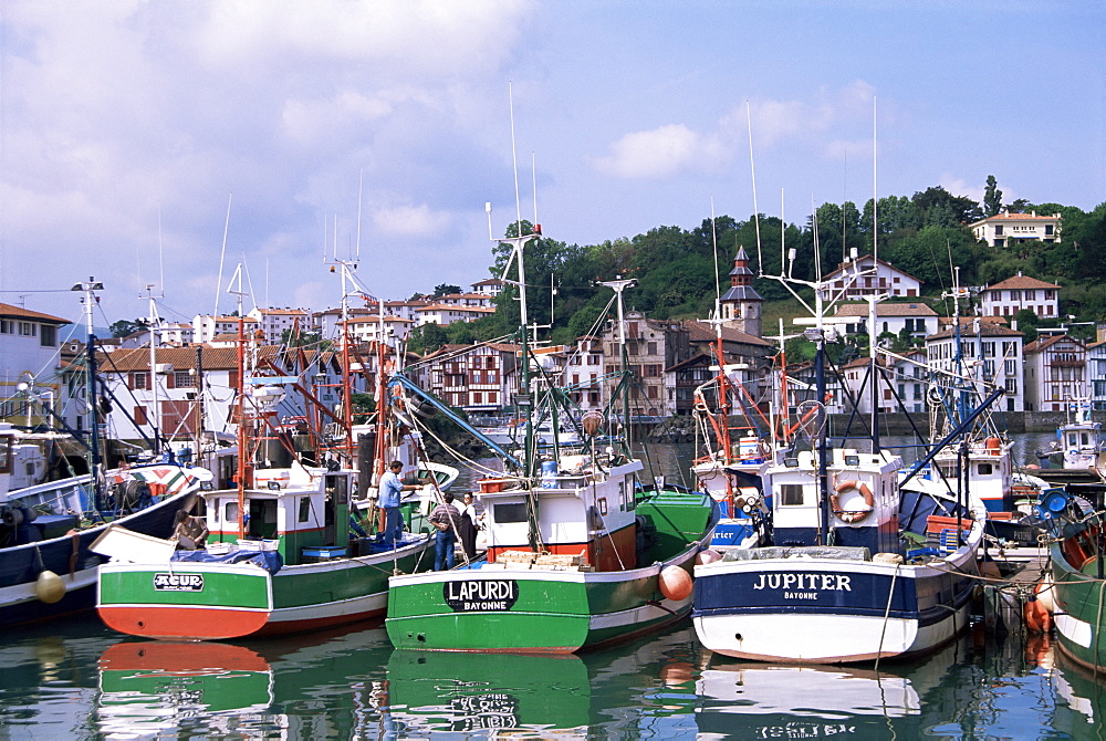 The harbour, St. Jean de Luz, Aquitaine, France, Europe