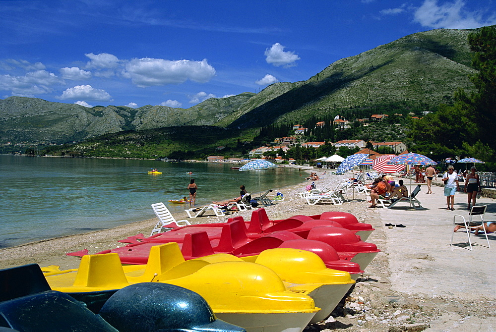 Beach, Cavtat, Croatia, Europe