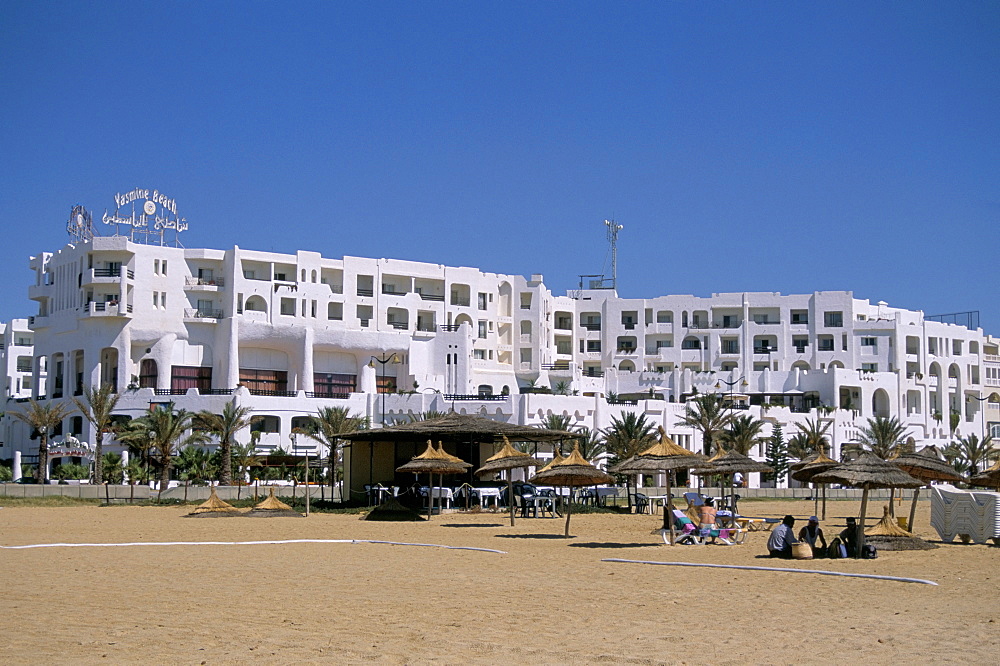 The beach, Yasmine Hammamet, Tunisia, North Africa, Africa