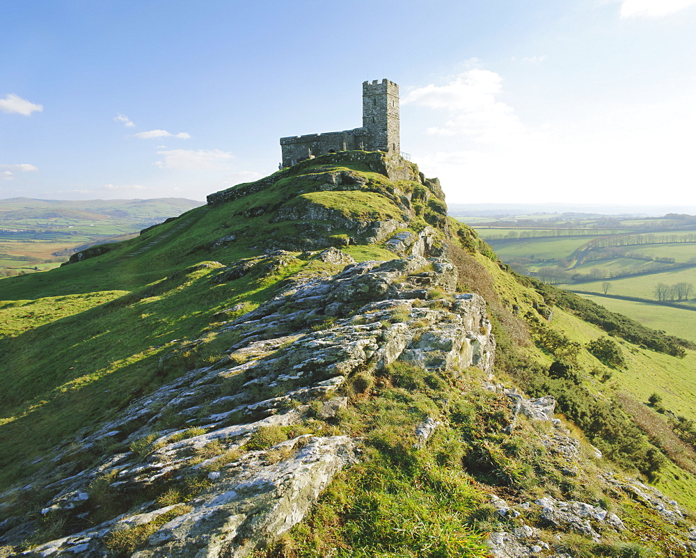 St Michael's Church, Brentor, near Tavistock, Dartmoor, Devon, England, UK