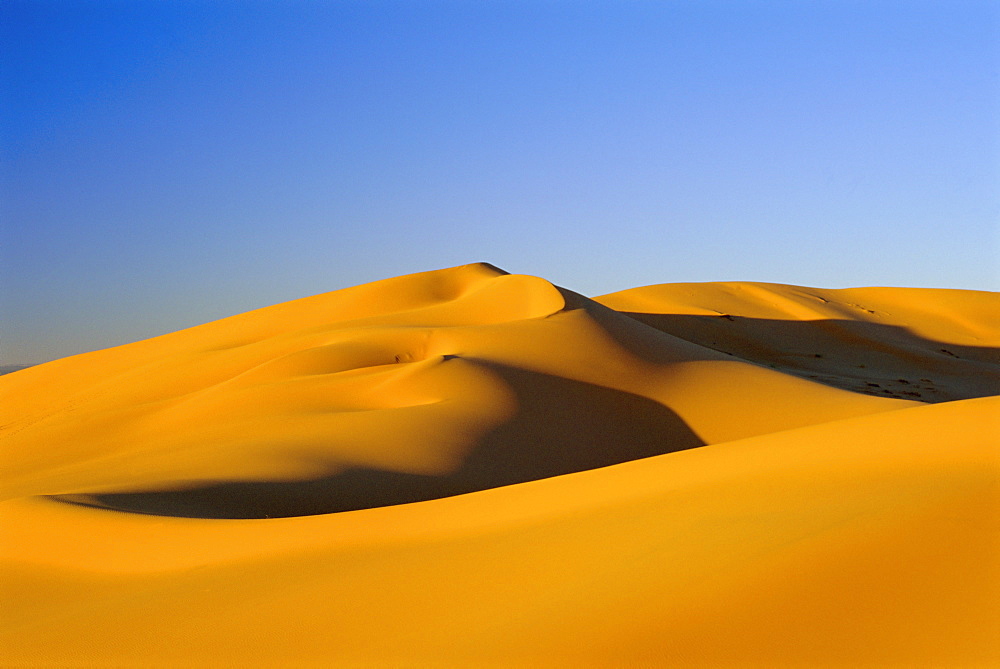 Sand dunes of the Erg Chebbi, Sahara Desert near Merzouga, Morocco, North Africa, Africa