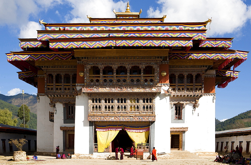 Gangte Goemba, Gangte, Phobjikha Valley, Bhutan, Asia