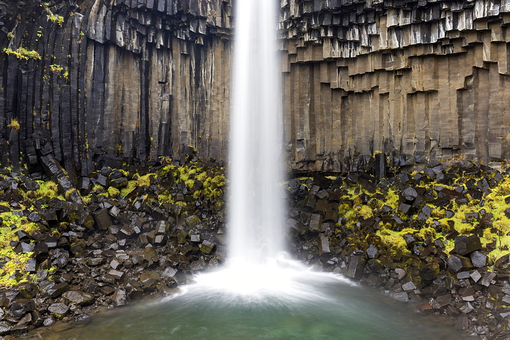 Svartifoss waterfall, Skaftafell National Park, South Iceland, Polar Regions