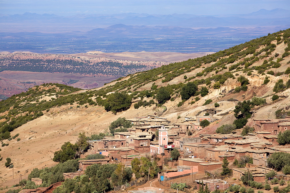 Traditional village in the foothills of the High Atlas Mountains, Morocco, North Africa, Africa