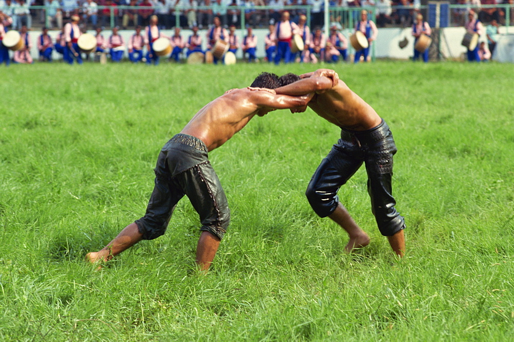 Wrestling festival, Edirne, Anatolia, Turkey, Asia Minor, Eurasia