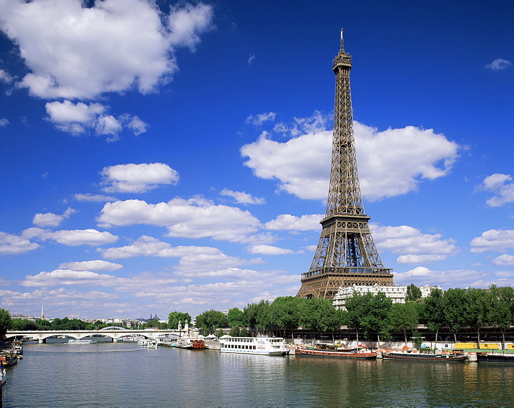 Eiffel Tower and River Seine, Paris, France, Europe