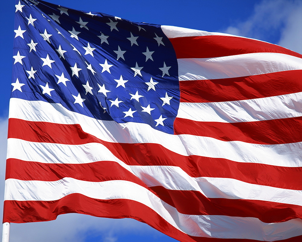 Close-up of the Stars & Stripes, United States of America, North America