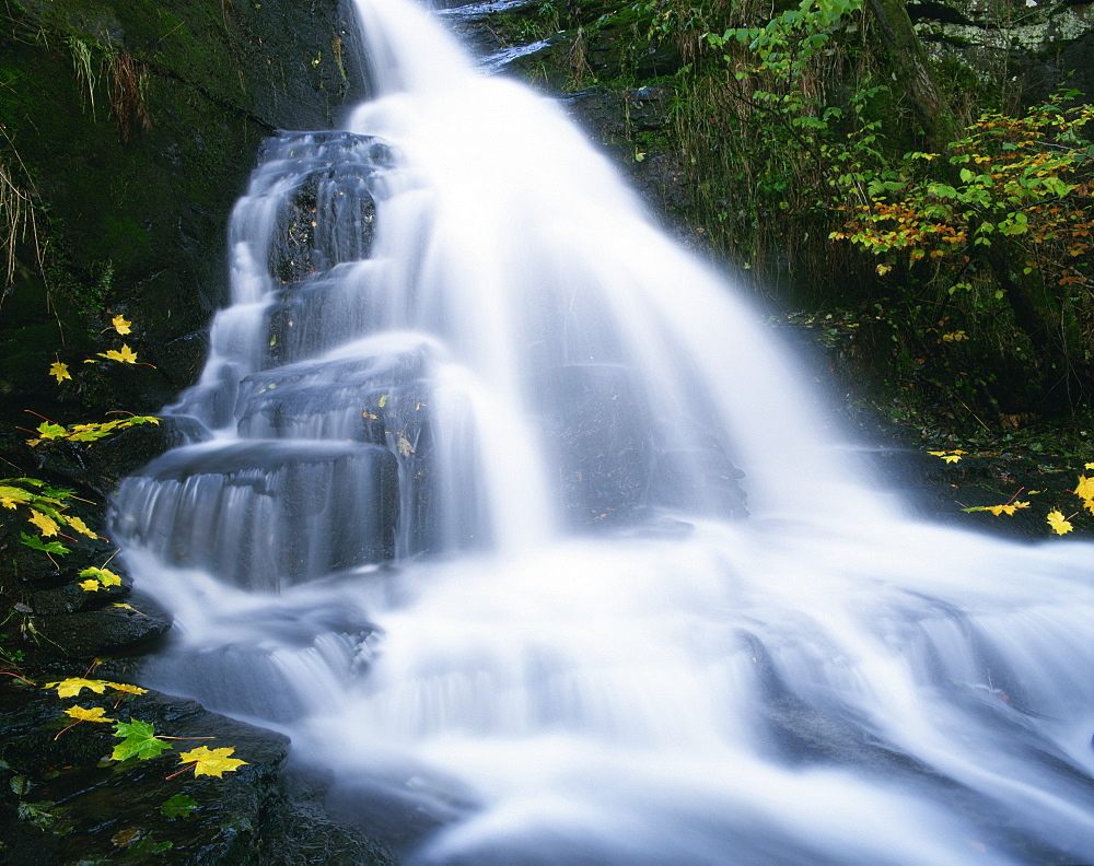 Waterfall in the Highlands of Scotland, United Kingdom, Europe