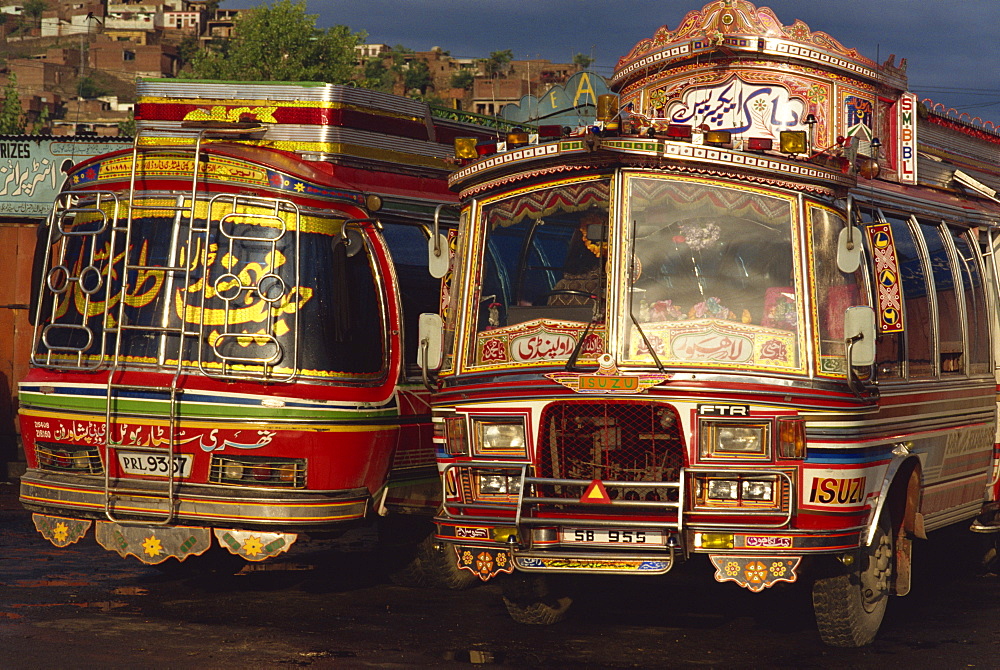 Bus station, Mingora, Swat Valley, Pakistan, Asia