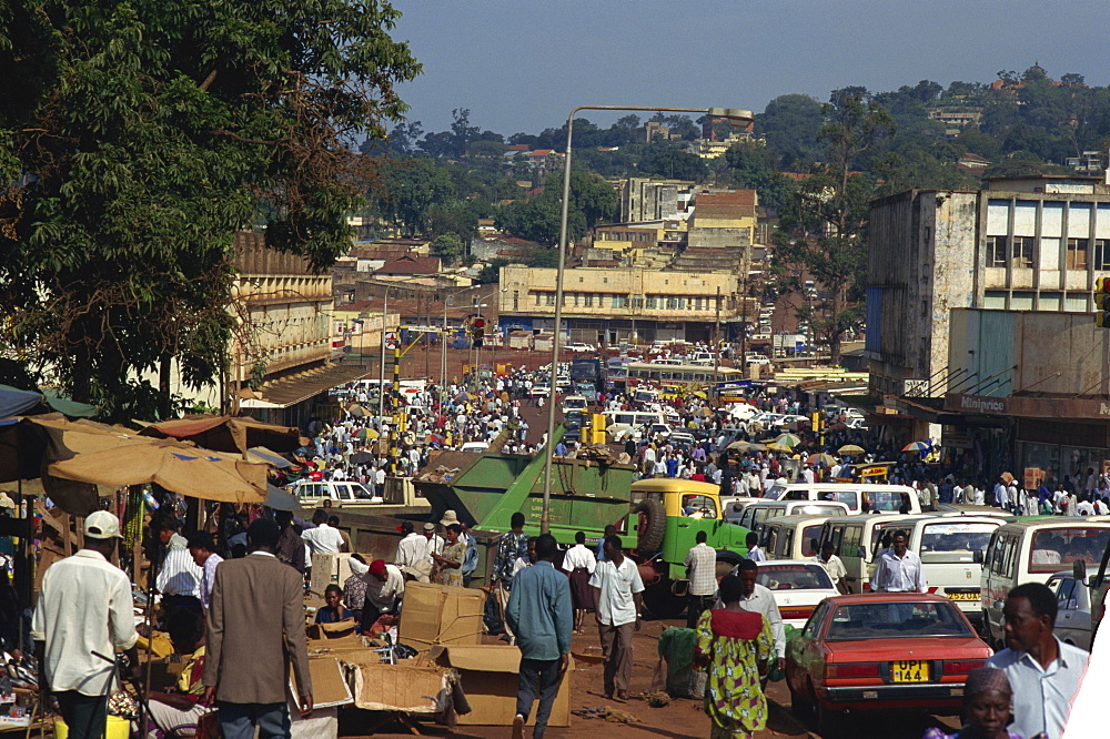 Rush hour, Luwum Street, Kampala, Uganda, East Africa, Africa