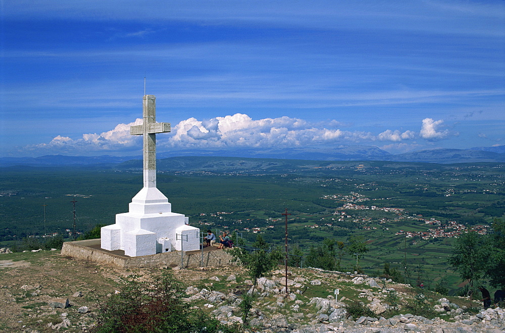 Summit of the Hill of the Cross, Krizevac, Medjugorje, Bosnia Herzegovina, Europe