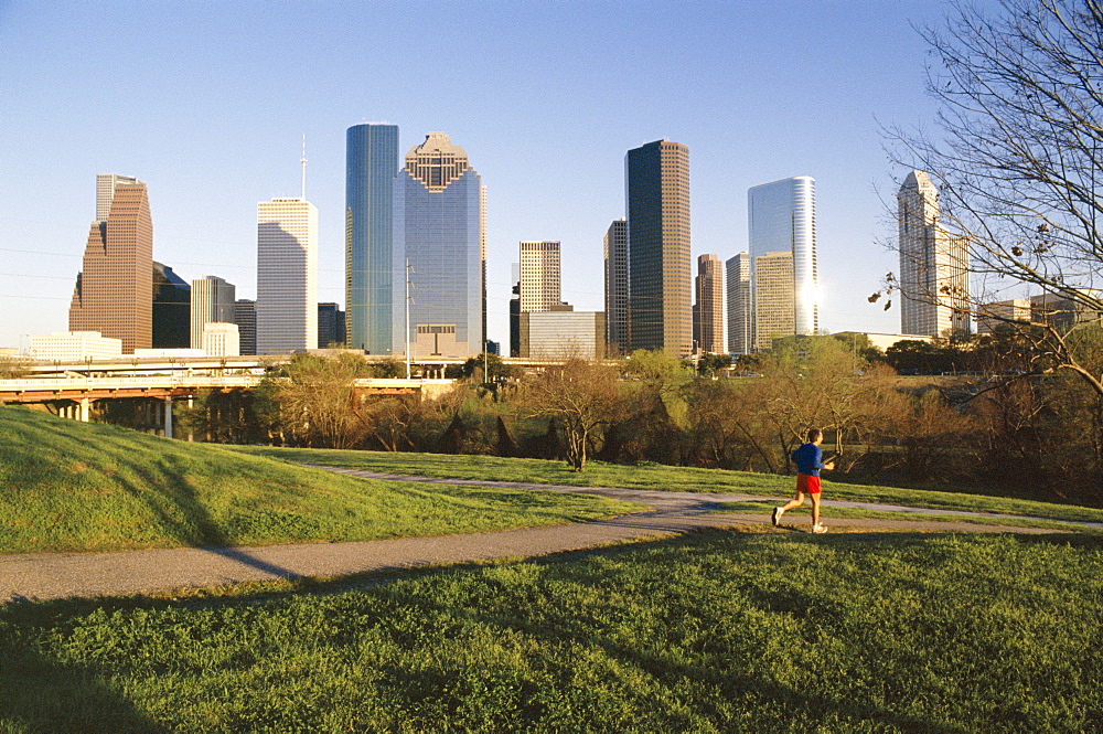 City skyline, Houston, Texas, United States of America (U.S.A.), North America