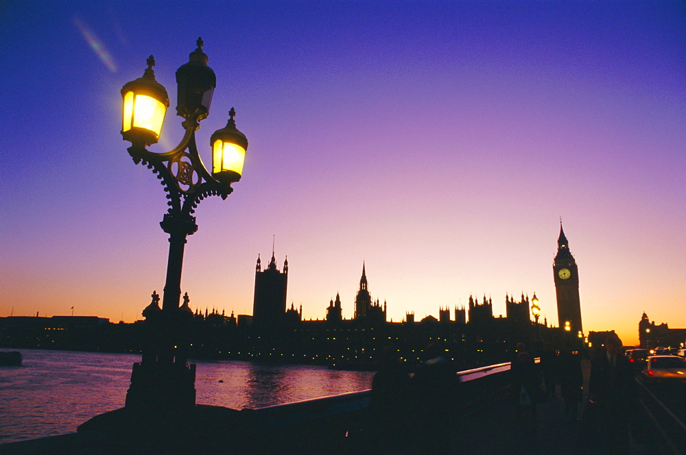 Houses of Parliament from the South Bank, London, England, UK, Europe