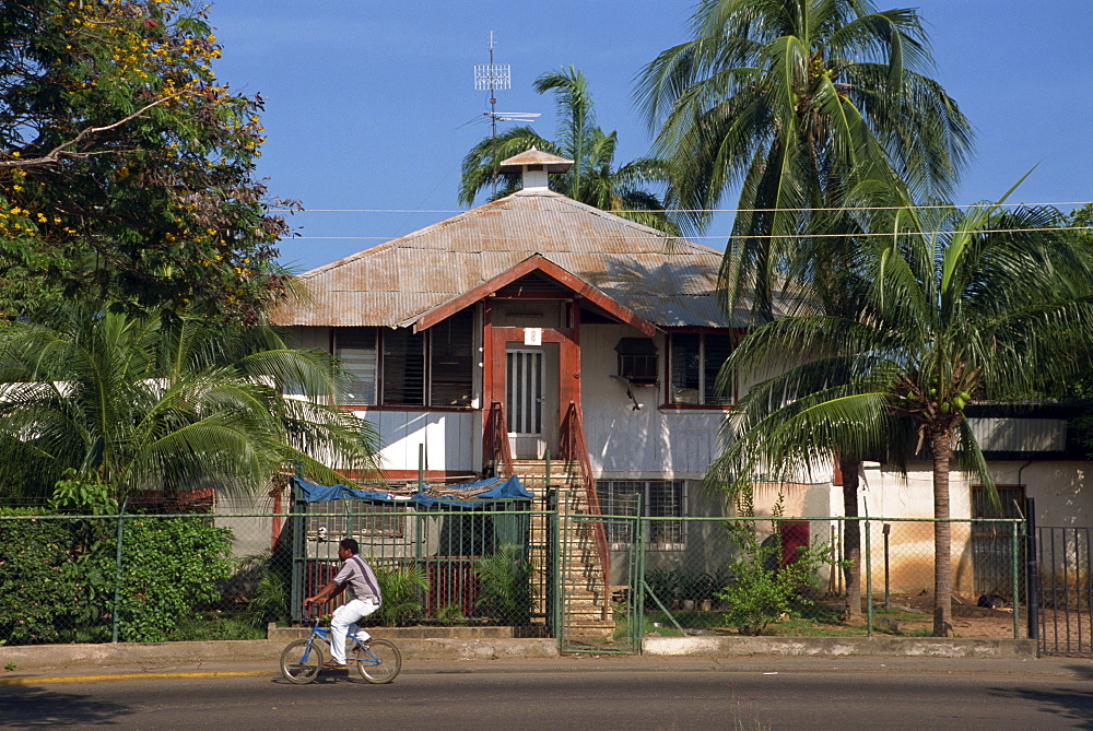 A typical house with corrugated roof at Lake Maracaibo, Venezuela, South America