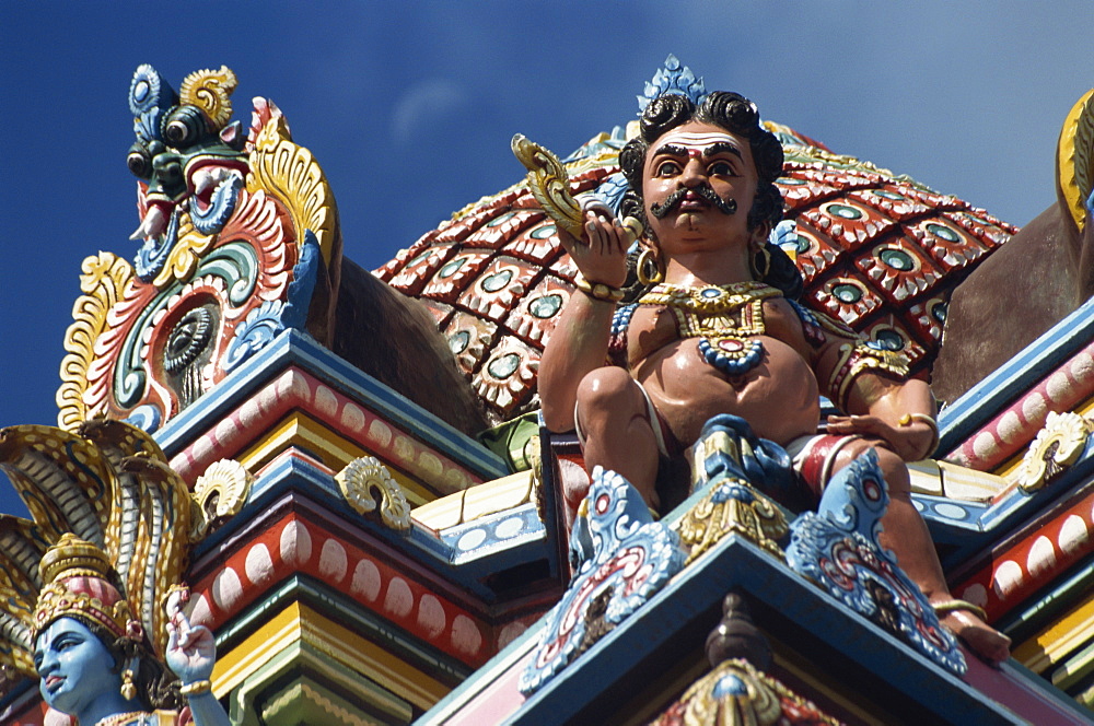 Detail of Hindu temple, Grand Baie, Mauritius, Africa